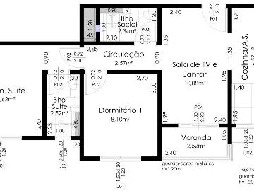 53,38M� - Planta de Meio